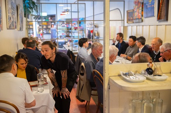 The refreshed dining room, and Emiletta sandwich shop (at rear).