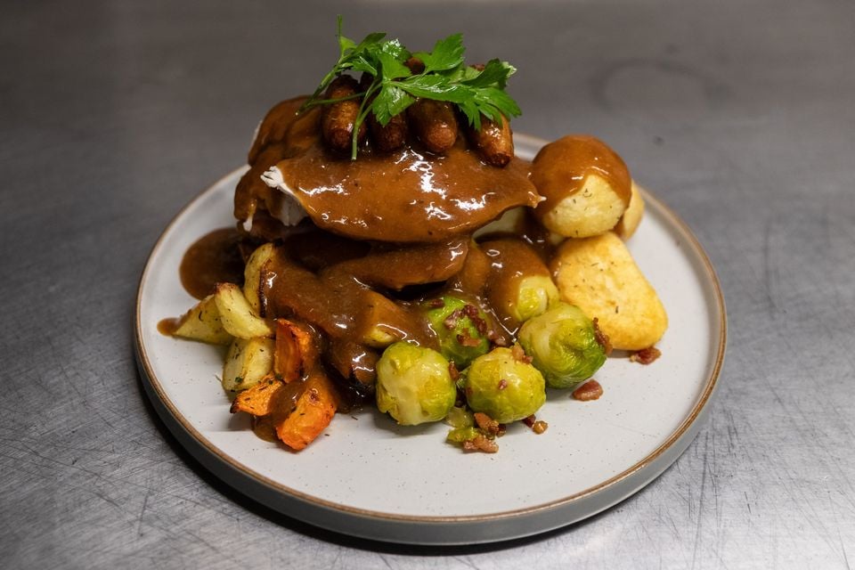 Christmas dinner from Stacked Gourmet Sandwich Bar (Luke Jervis/Belfast Telegraph)