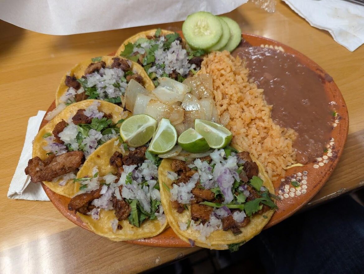 Vegan street taco platter in Houston