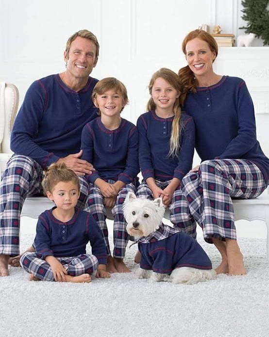 Navy Christmas Pajamas