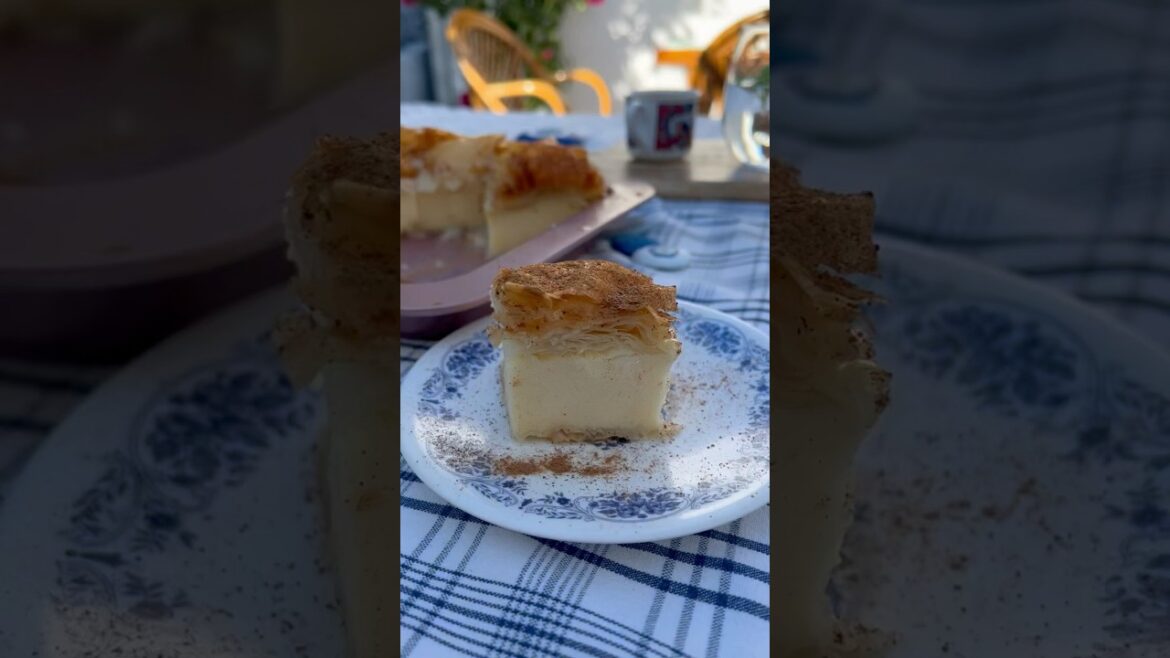 Rustic galaktoboureko. Made in Greece. #greekdesserts #greeksweets #greece #samos