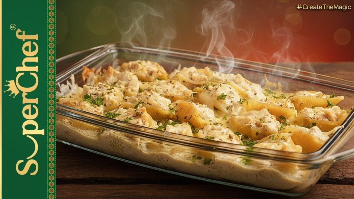 Chicken Alfredo Stuffed Shells Recipe | Creamy & Cheesy Chicken Alfredo Stuffed Shells