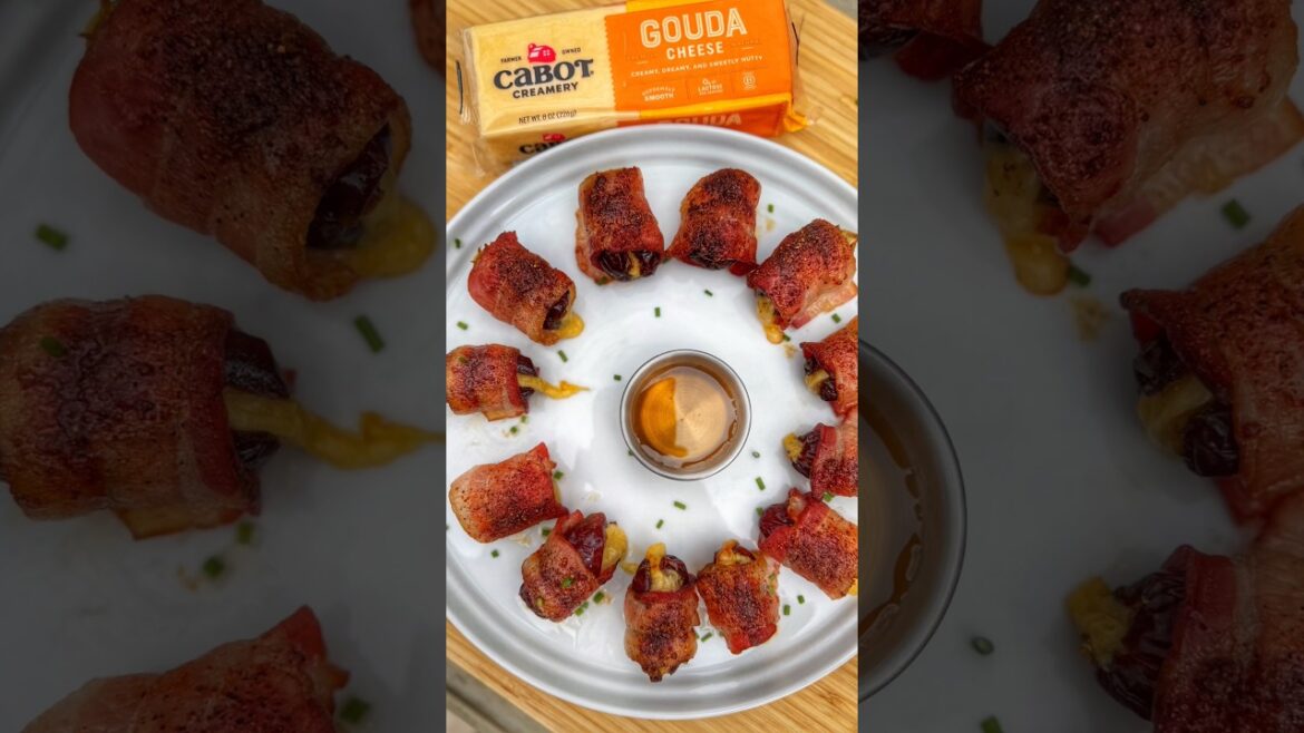 Cabot Gouda Stuffed Bacon Wrapped Dates