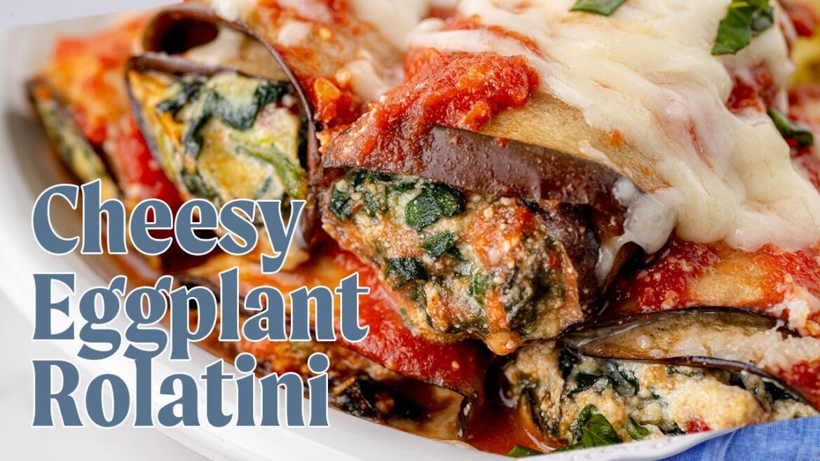 Cheesy Eggplant Rollatini (Baked Ricotta Rolls with Marinara) Cheesy Eggplant Rollatini (Baked Ricotta Rolls with Marinara)