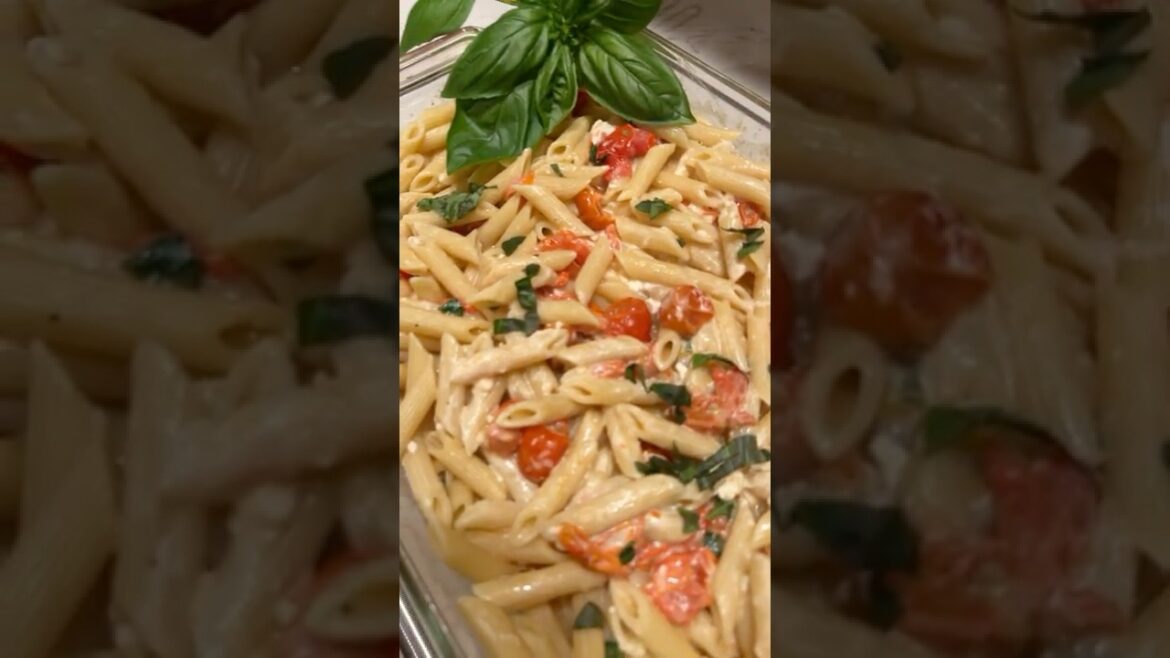 Tomato Feta Pasta Bake