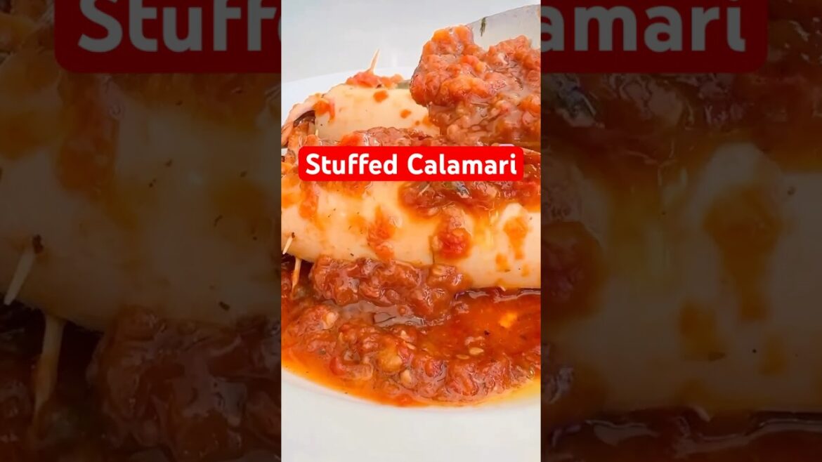 Stuffed Calamari with rice n spices. But the filling can be anything. Tasty, healthy food.