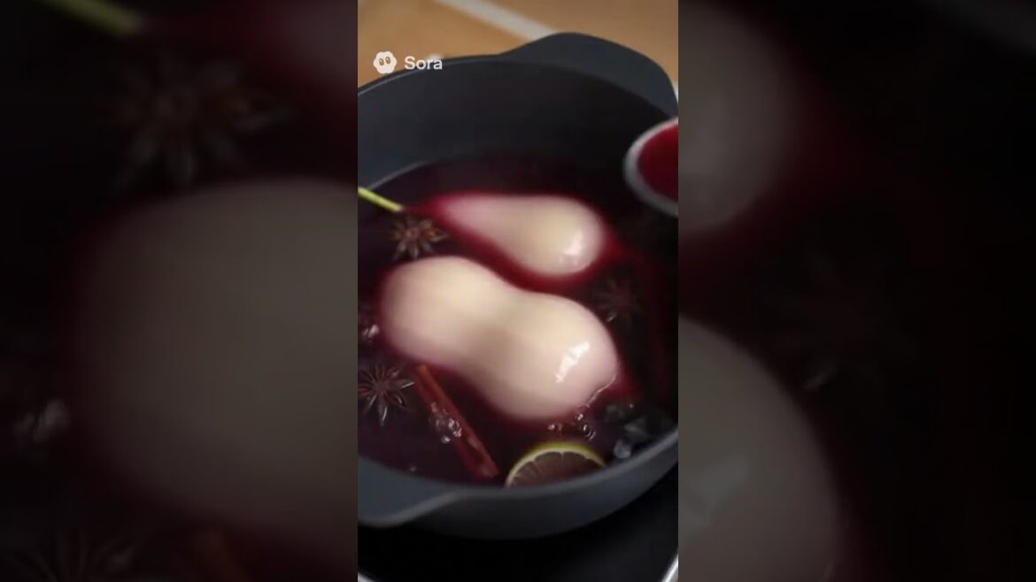 Foolproof Valentine's Dessert | Easy Poached Pears in Red Wine Recipe