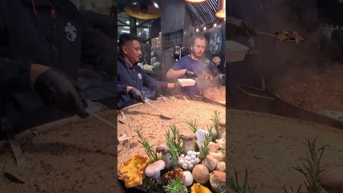 Italian Mushroom Rice Risotto. London Street Food Italian Mushroom Rice Risotto. London Street Food