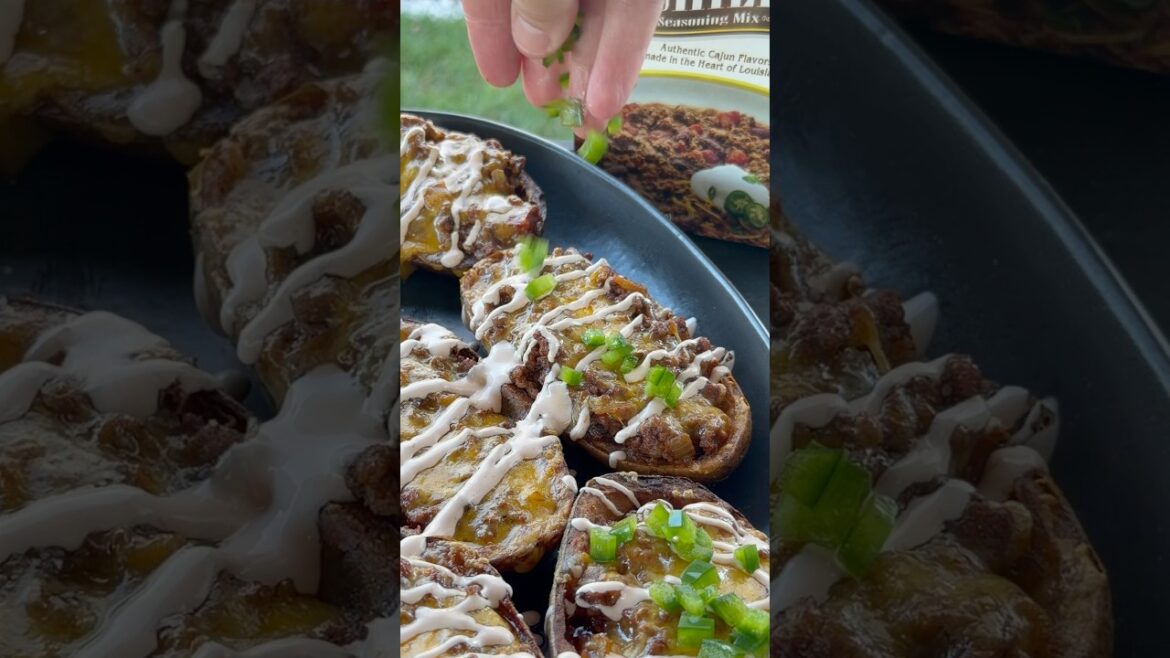 Crispy Chili Cheese Loaded Potato Skins ​⁠@tonychacherescreolefoods6156