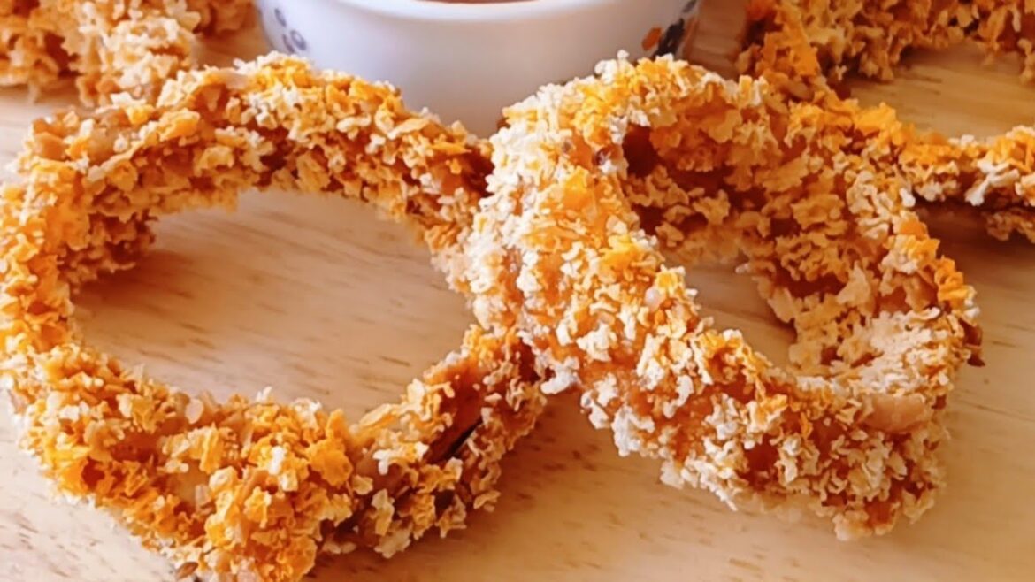 Crispy onion rings  in 10 mins - super crunchy snack - quick and delicious