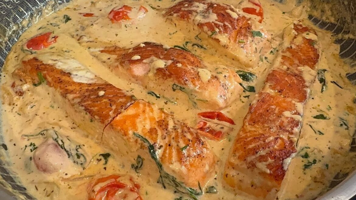 Pan-Seared Salmon in Creamy Sauce | Easy Salmon Recipe