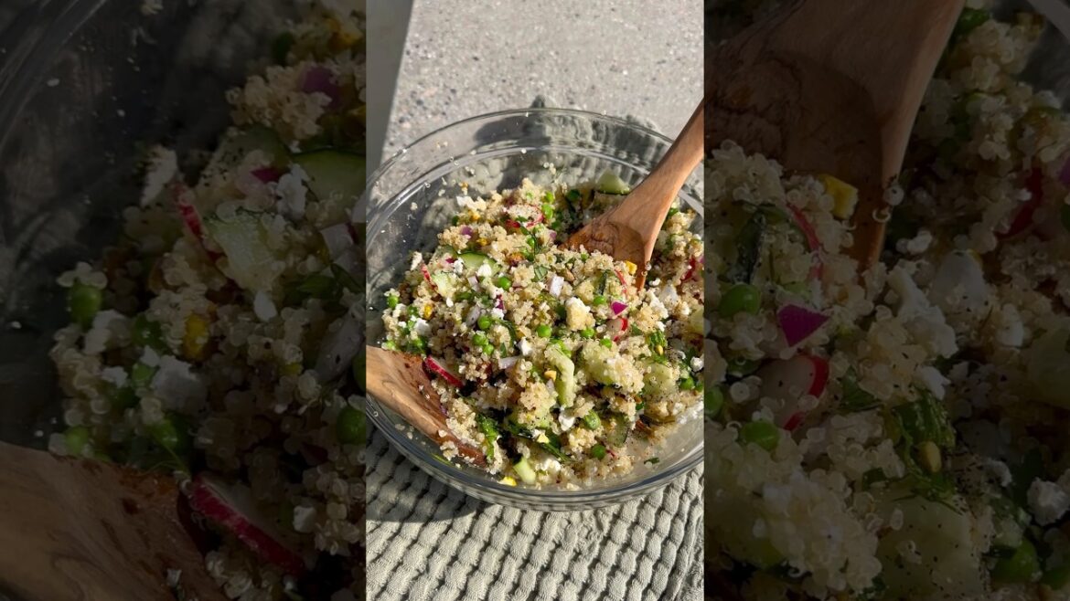 This quinoa salad is SOOOO delish and still packed with protein!! This quinoa salad is SOOOO delish and still packed with protein!!