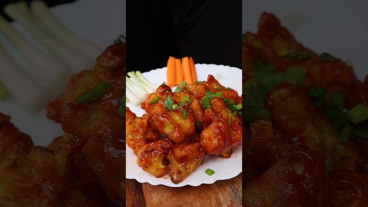 Buffalo Cauliflower wings asmr