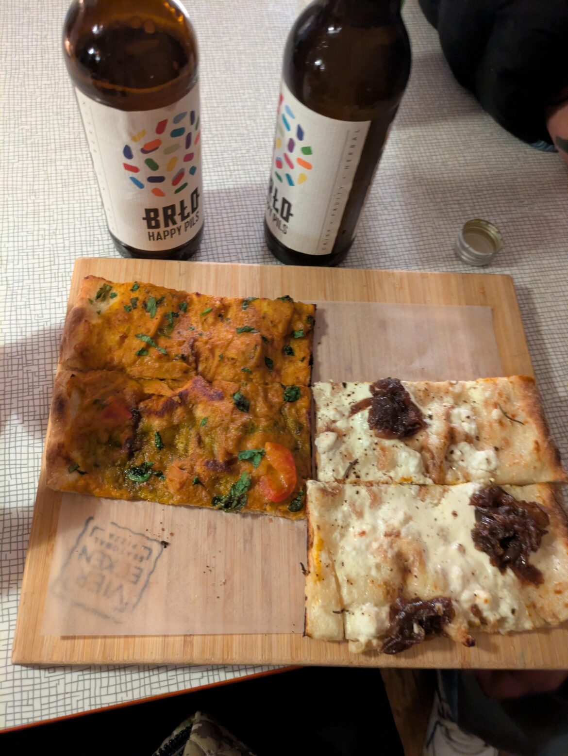 At a pizza place in Berlin