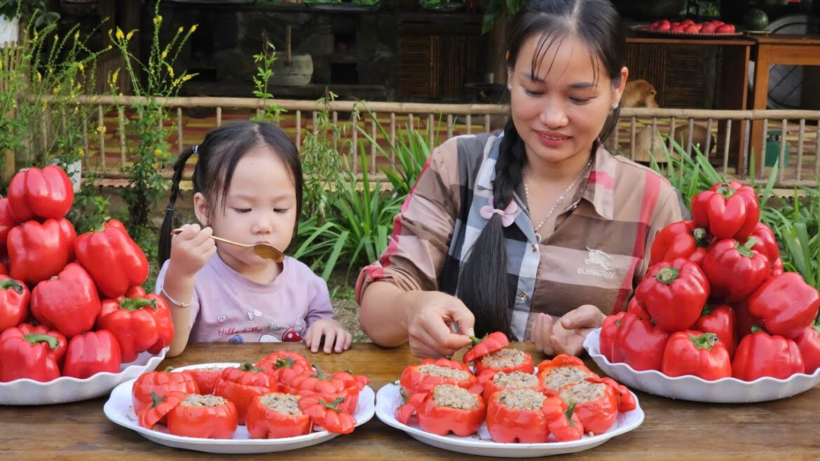 Stuffed Bell Peppers Recipe – Cozy Family Dinner with My Daughter | Ly Phuc An Stuffed Bell Peppers Recipe - Cozy Family Dinner with My Daughter | Ly Phuc An