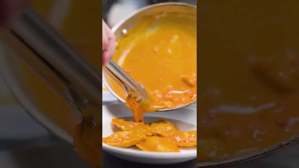 Lobster Ravioli at Sexy Steak | Housemade Pasta with Brandy Tomato Sauce Detroit