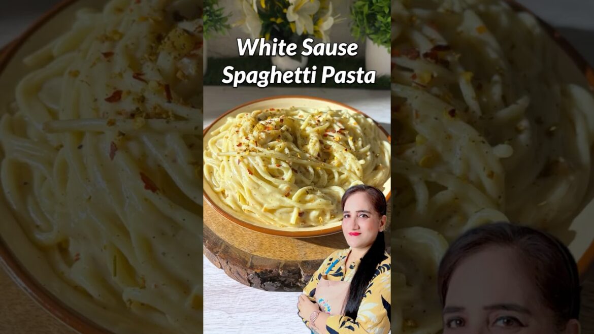 Trending White Sause Spaghetti Pasta Recipe #recipe #shorts