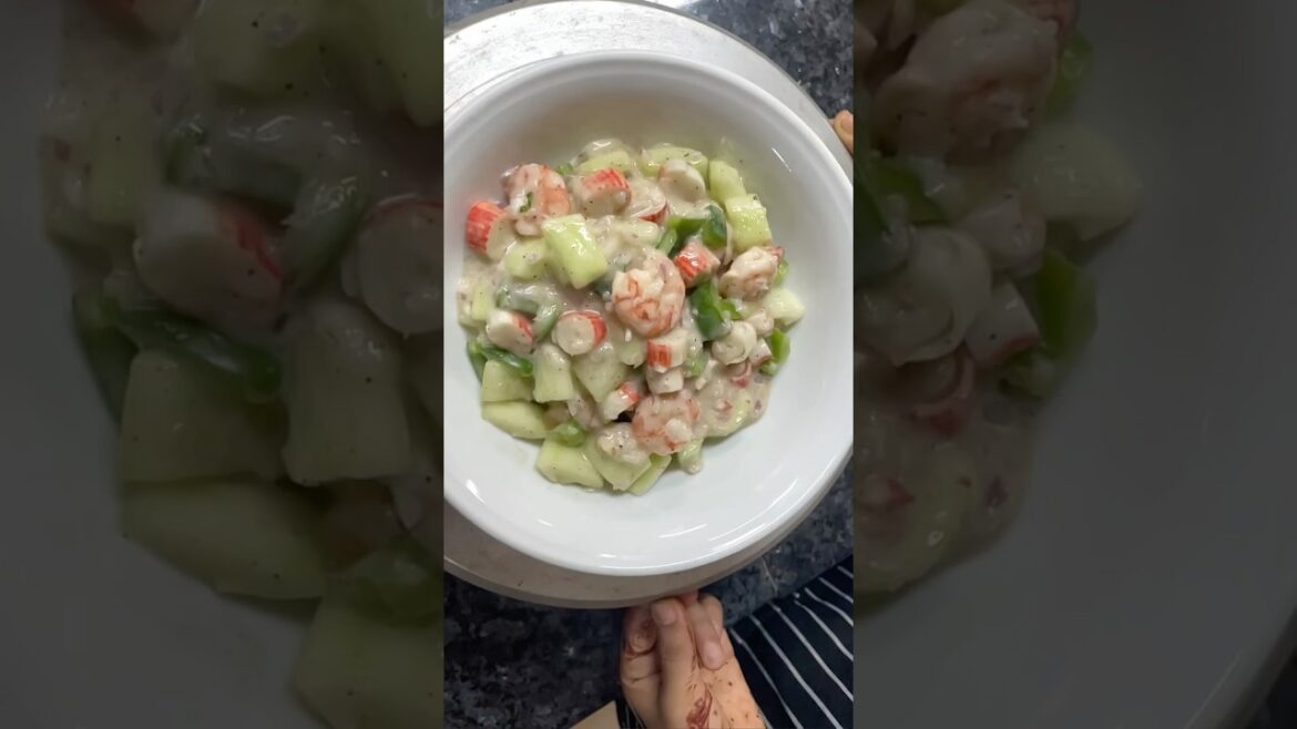 seafood salad.                             #food #recipe #viral #seafood #cooking #salad
