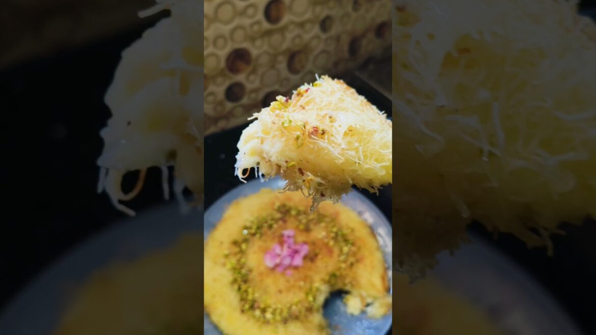 cheesy kunafa recipe must try | Ramadan special #eid #ramadan #kunafa #shorts #cooking #food #arabic