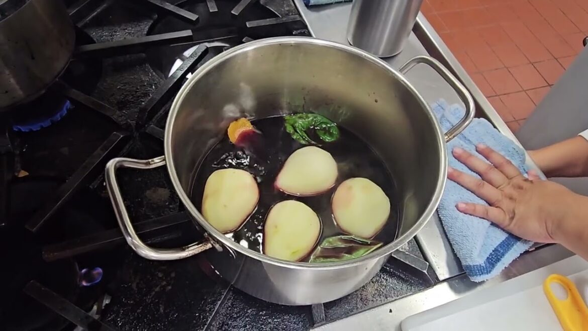 Poach   Red Wine Pears