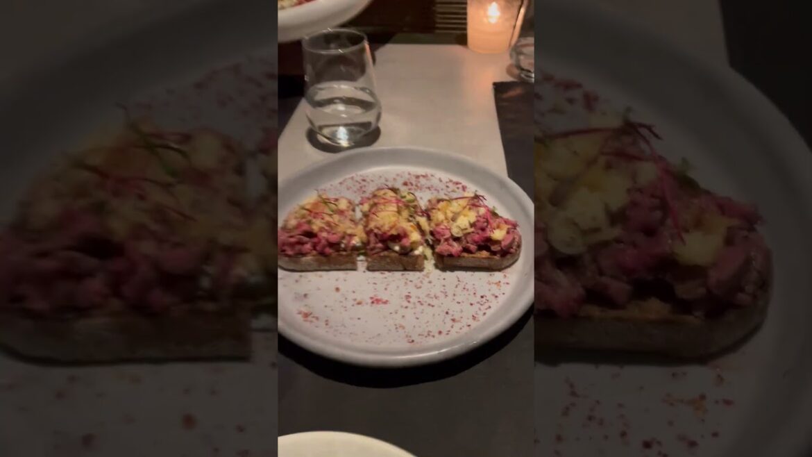 Beef Carpaccio Bruschetta, Greek Salad. Fantastic service #rhodesgreece  #beefcarpaccio #greeksalad