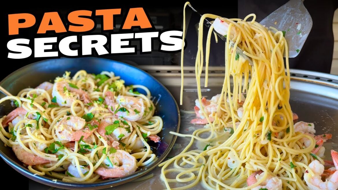 "Crazy Easy 20-Minute Flat Top Meal” - Easy Lemon Garlic Shrimp Pasta