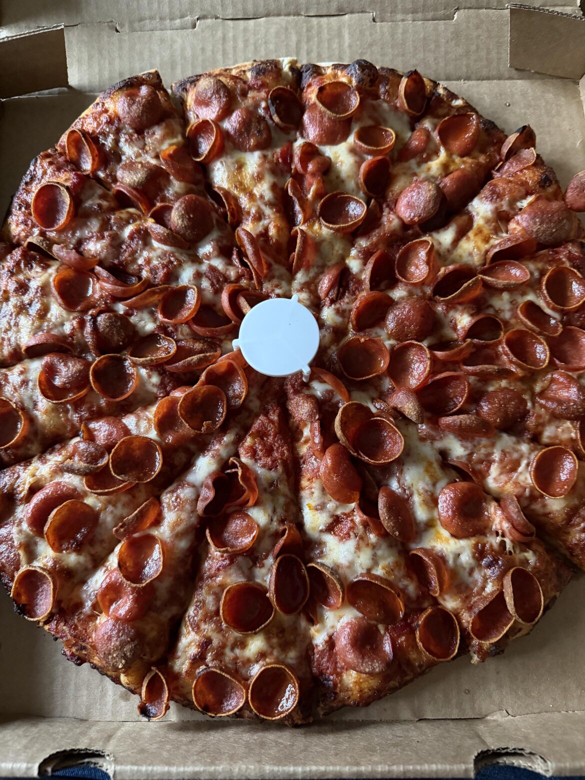 Mountain Mike's Large pepperoni pizza