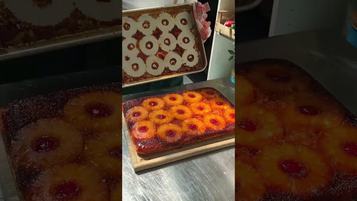 Pineapple Upside-Down Cake #Shorts