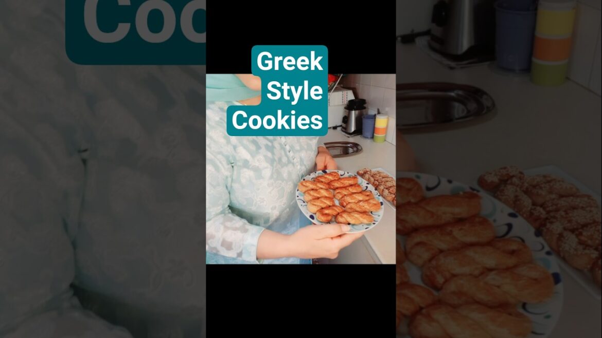 I made Greek-style cookies(koulouri)#food#cooking
