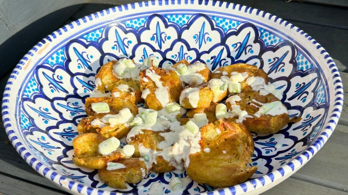 Roasted Potato Salad with Garlic Creamy Dressing | Easy Crowd Pleaser Roasted Potato Salad with Garlic Creamy Dressing | Easy Crowd Pleaser