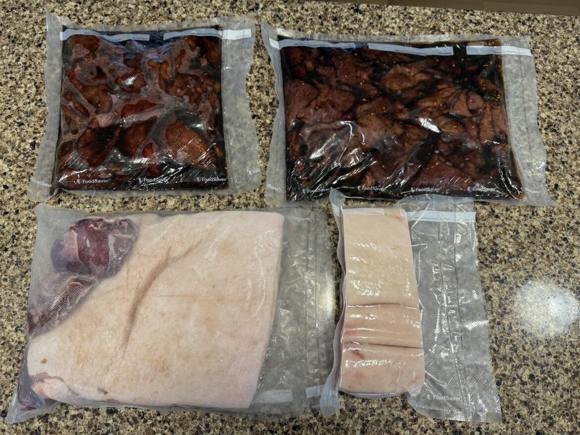 Prepped my meat projects for the week.