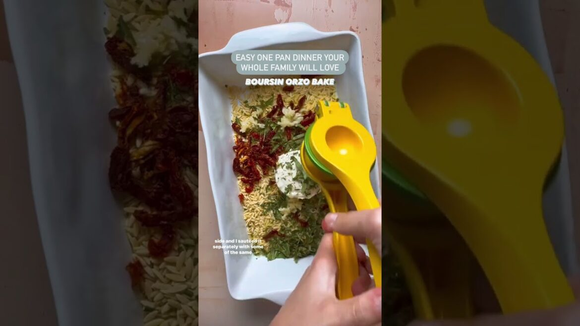 Boursin Orzo Bake ✨ @easyeatsdietitian SAVE FOR LATER Boursin Orzo Bake ✨ @easyeatsdietitian SAVE FOR LATER