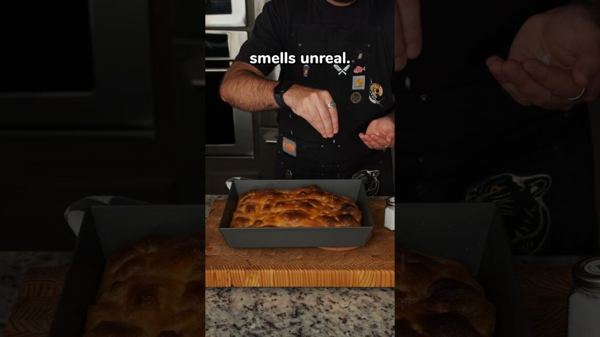 Focaccia with Oregano Olive Oil and Green Olive Tapenade