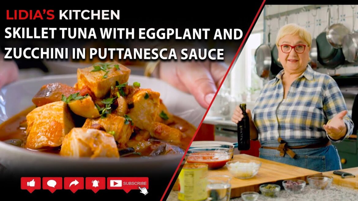 Skillet Tuna with Eggplant and Zucchini in Puttanesca Sauce Skillet Tuna with Eggplant and Zucchini in Puttanesca Sauce