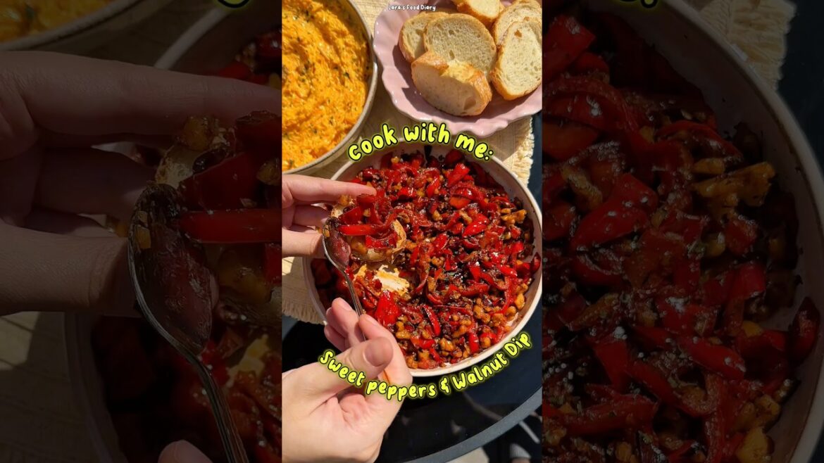 cook with me: red peppers & walnut dip
