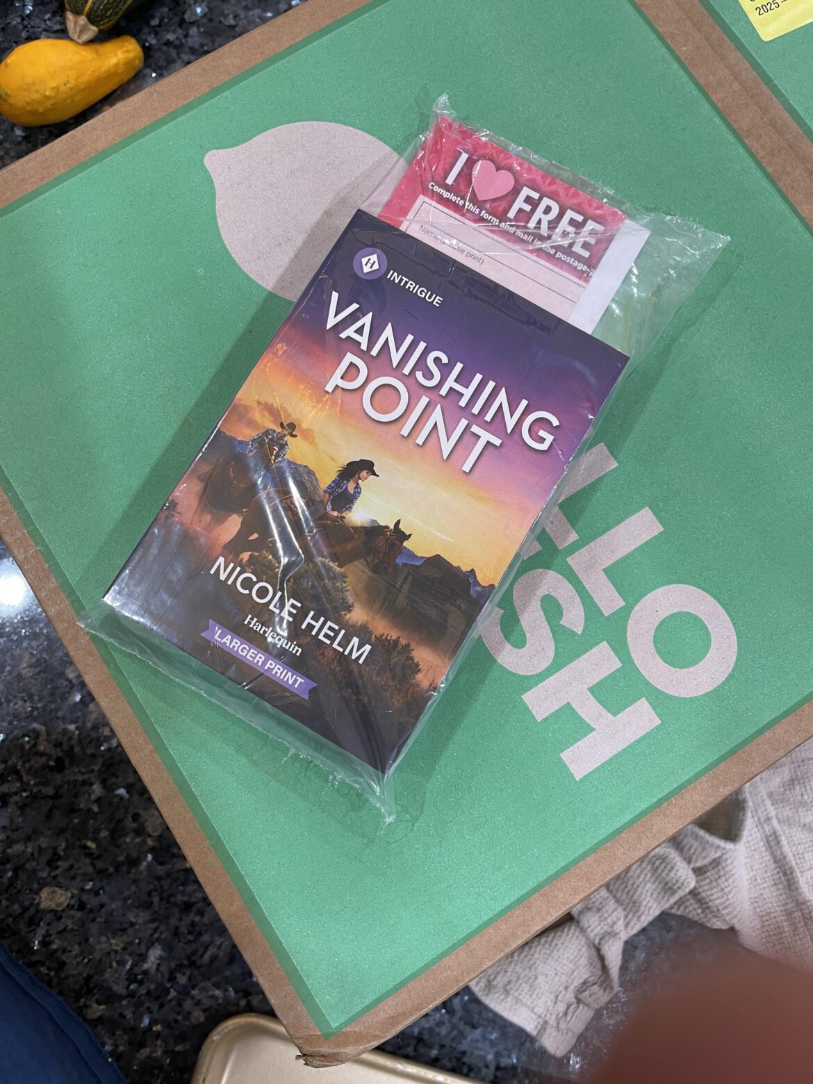 Free book in our box this week. My wife’s excited to read it! Anyone else get one?