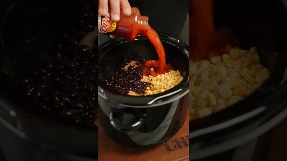 Crockpot Chicken Tacos #tacos