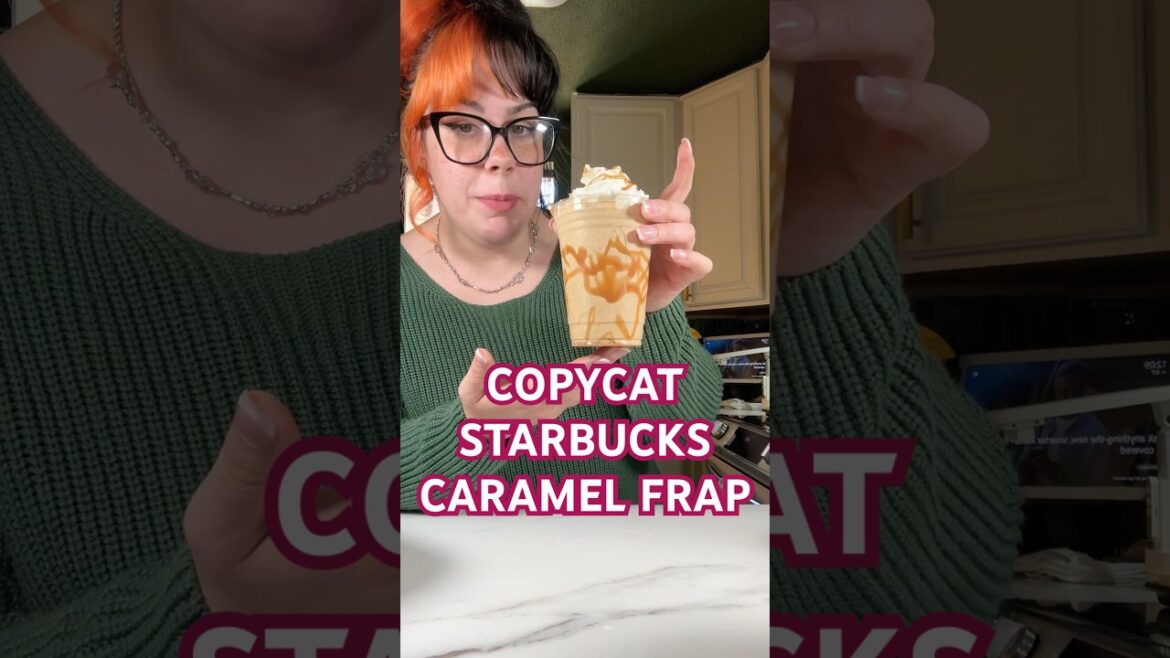COPYCAT STARBUCKS CARAMEL FRAP AT HOME #recipe #copycatrecipe #easyrecipe