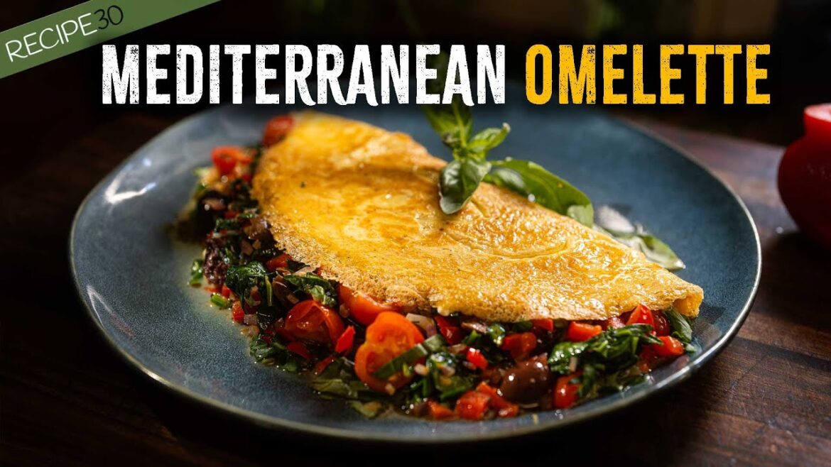 Healthy Mediterranean Breakfast Omelette | Ready in 15 Minutes