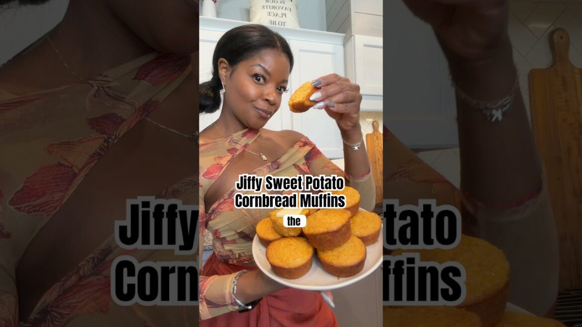 Jiffy Sweet Potato Cornbread Muffins, this is that sweet cornbread with brown sugar and honey!