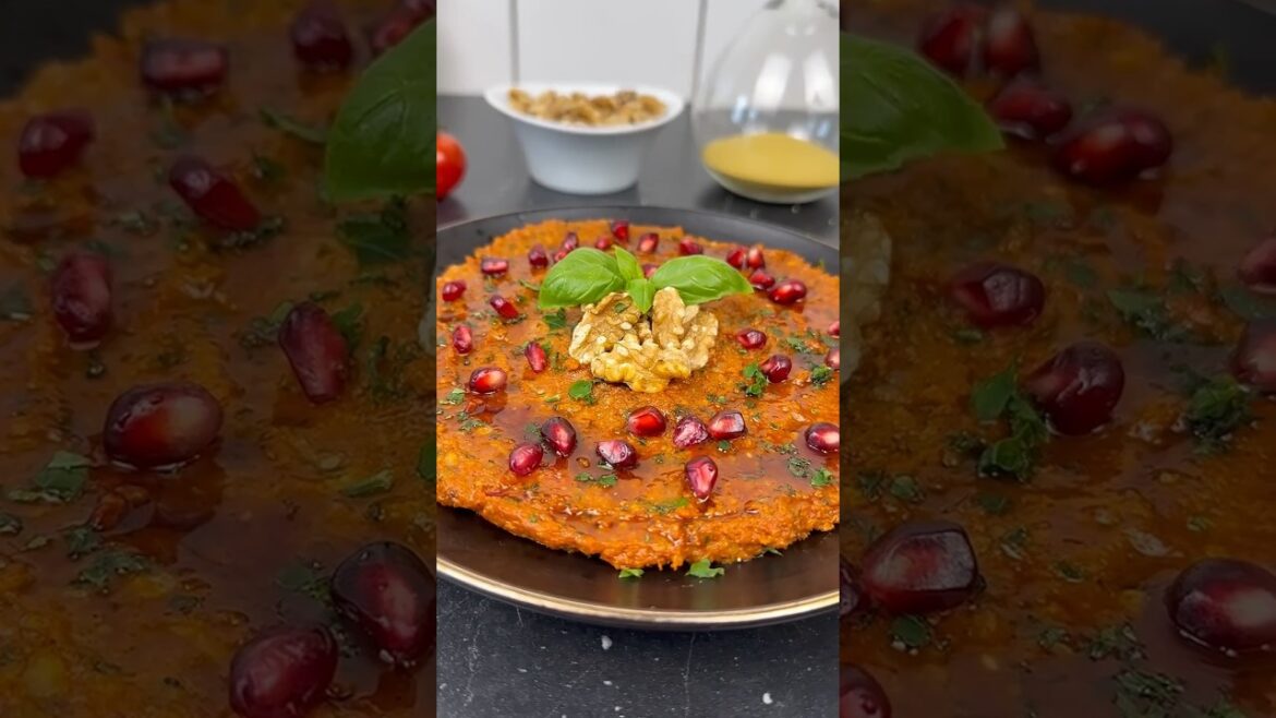 Wallnuss Paprika Dipp ( Muhammara) #recipe #food #rezepte #rezept #vegetarisch #vegetables