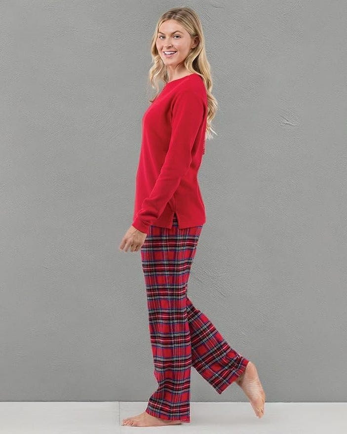 PajamaGram Red Flannel Pajamas Set
