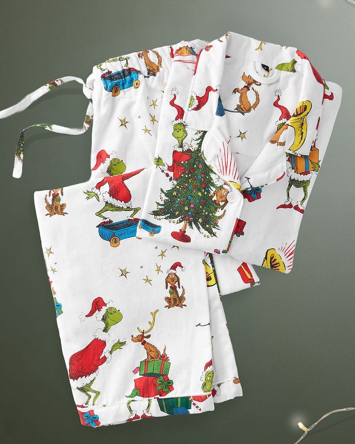 Dr. Seuss's The Grinch & Max Organic Flannel Pajama Set