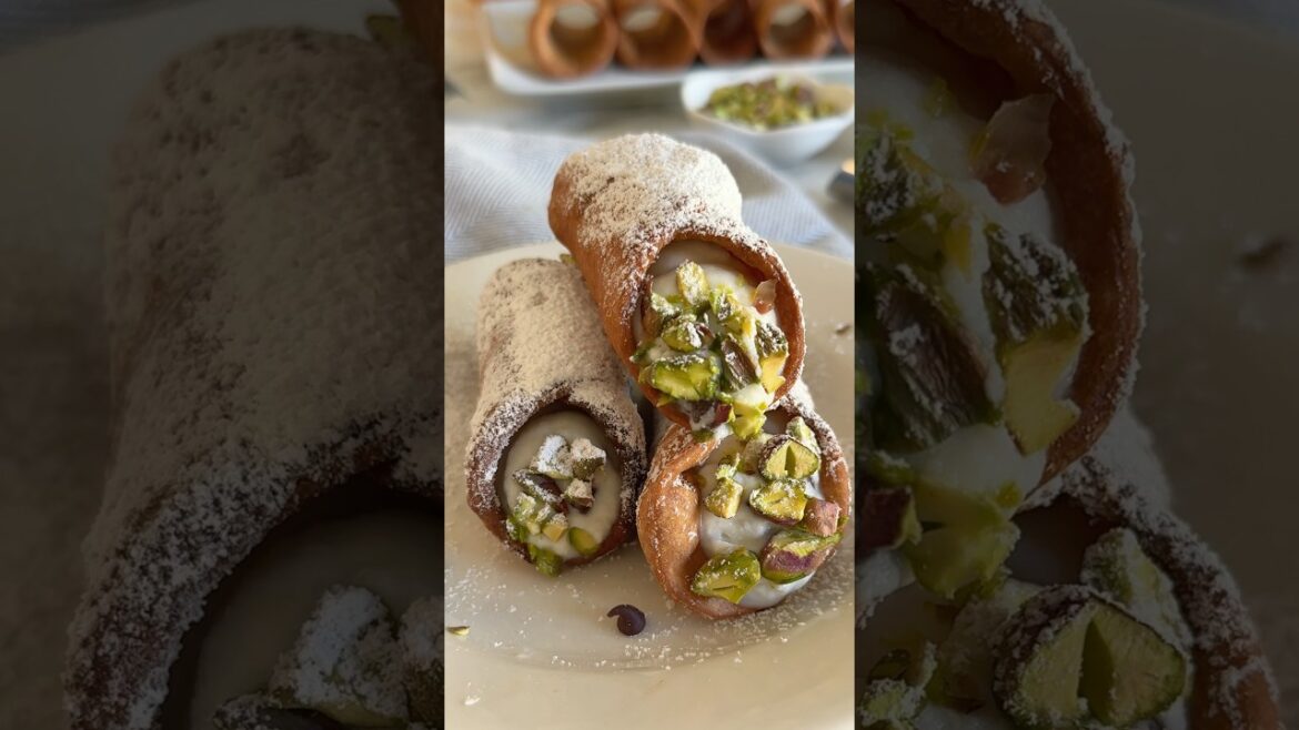 Authentic Cannoli Sicilian Recipe #italiandessert