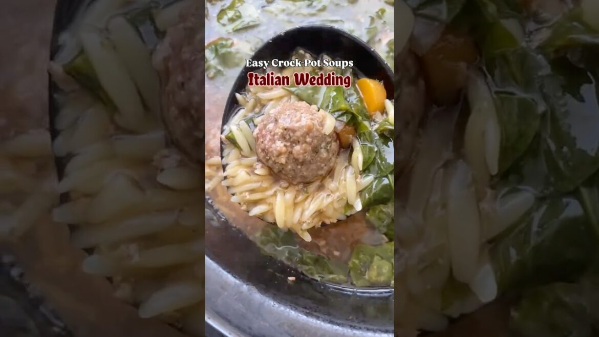 Crockpot Italian Wedding Soup #slowcooker #crockpot #italianweddingsoup Crockpot Italian Wedding Soup #slowcooker #crockpot #italianweddingsoup