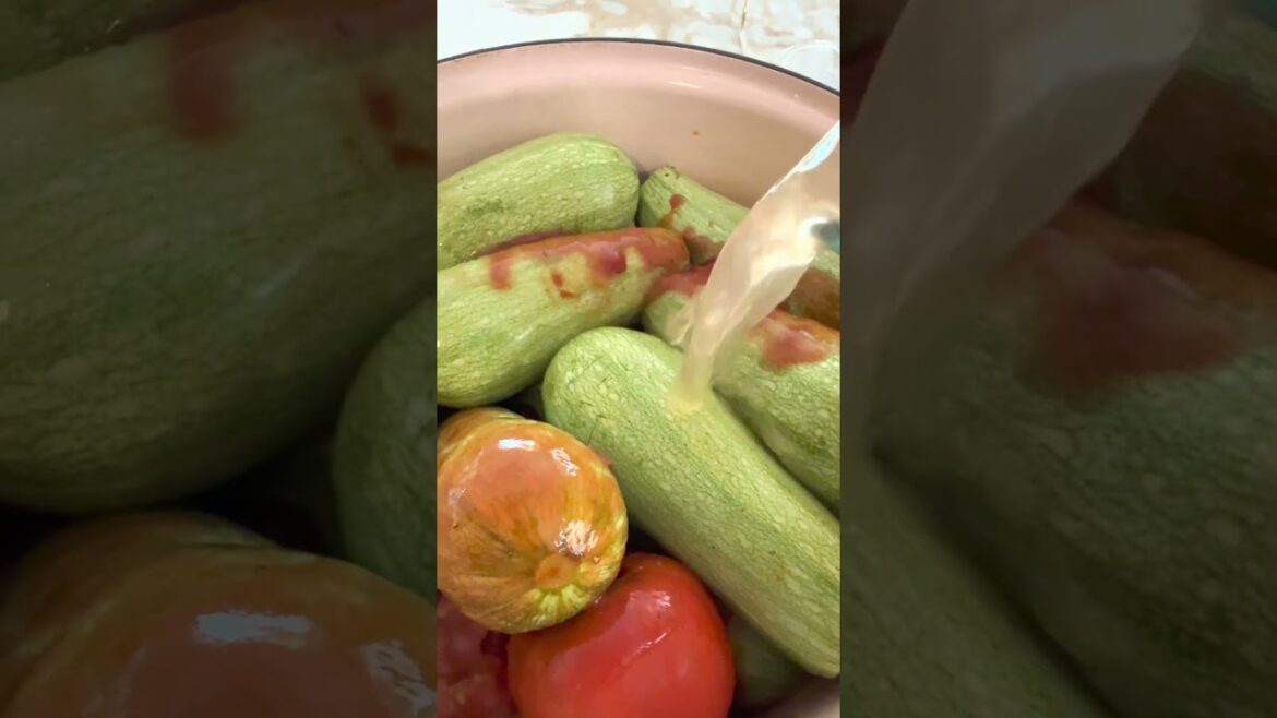 Making Lebanese Stuffed Zucchini without Meat for DInner #plantbasedfolk #zucchini