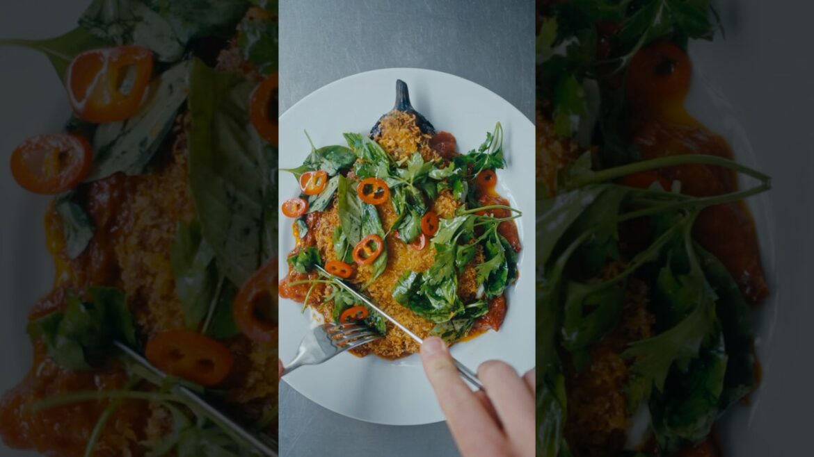 Smokey Breaded Aubergine with Tomato and Burrata