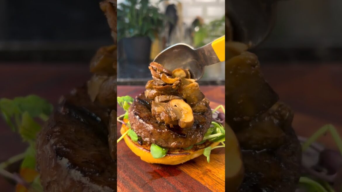 Mushroom and Blue Cheese Wagyu Burger