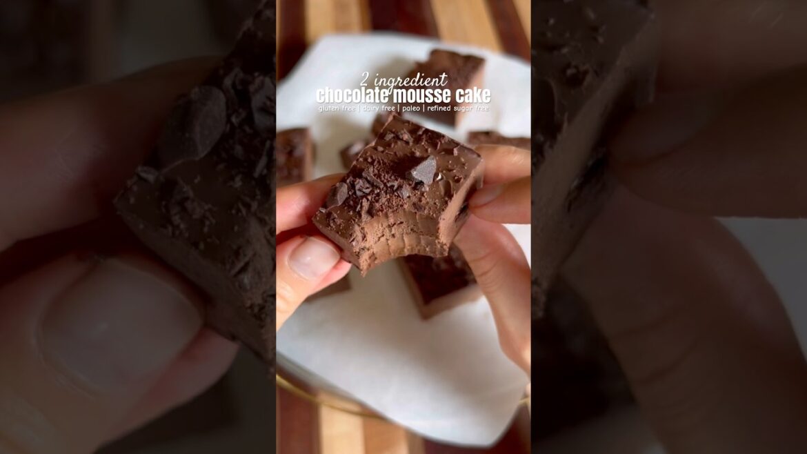 2 ingredient chocolate mousse cake #shorts