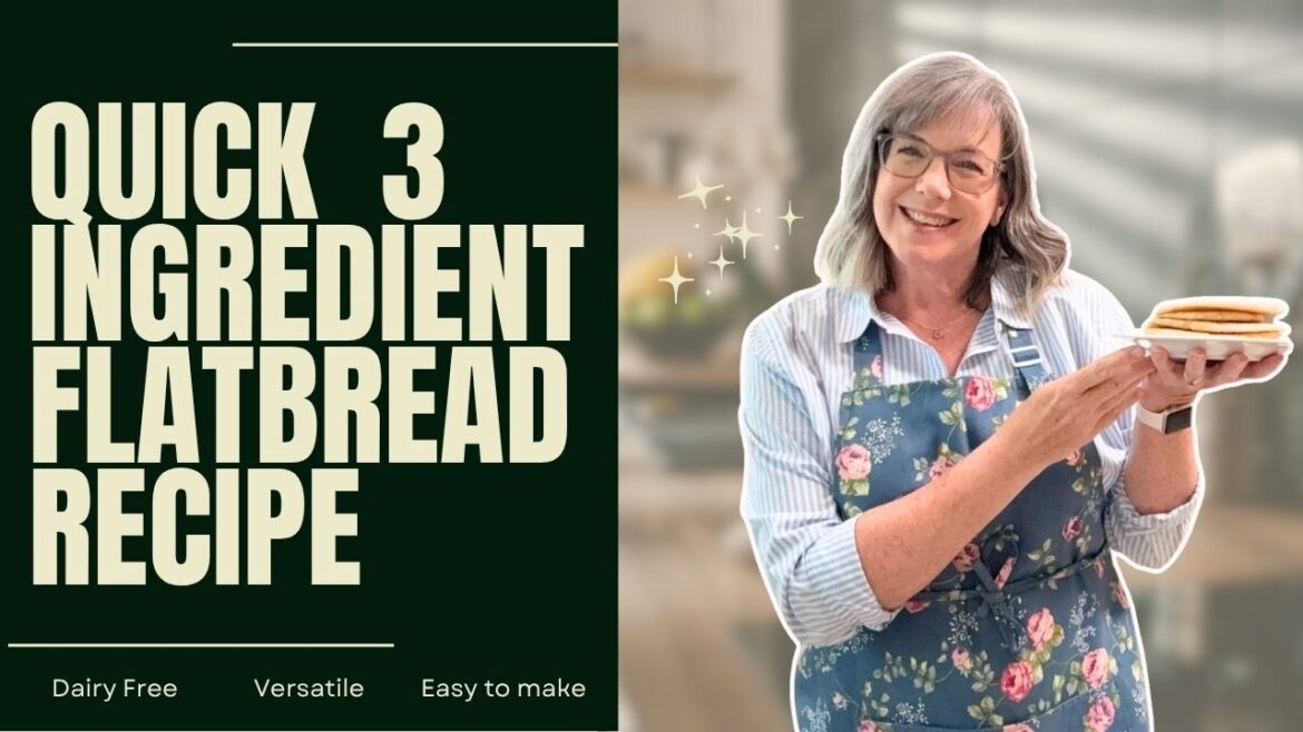 3-Ingredient Flatbread Recipe | Quick & Easy Homemade Flatbread in Minutes!